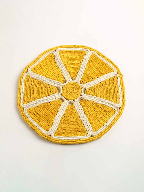 Jute Lemon Placemats - Set of 3 image