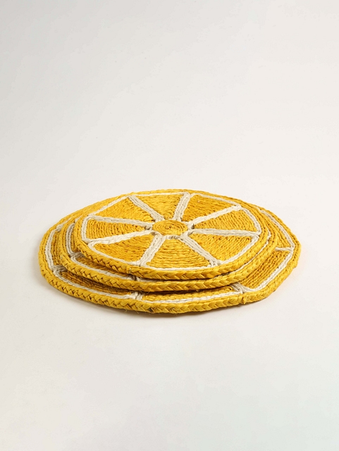 Jute Lemon Placemats - Set of 3 image