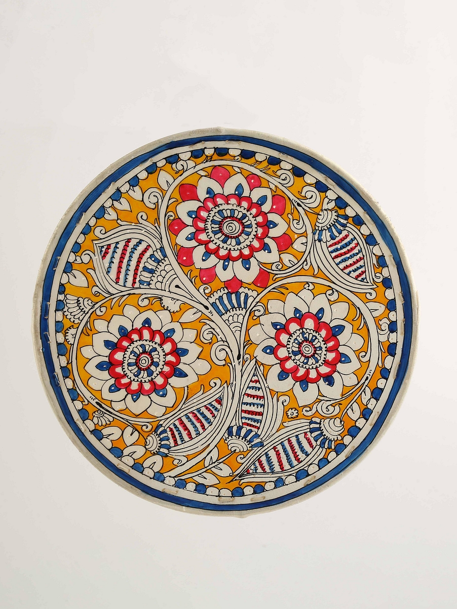 Circular-Lamp-multi-coloured-yellow/red-
