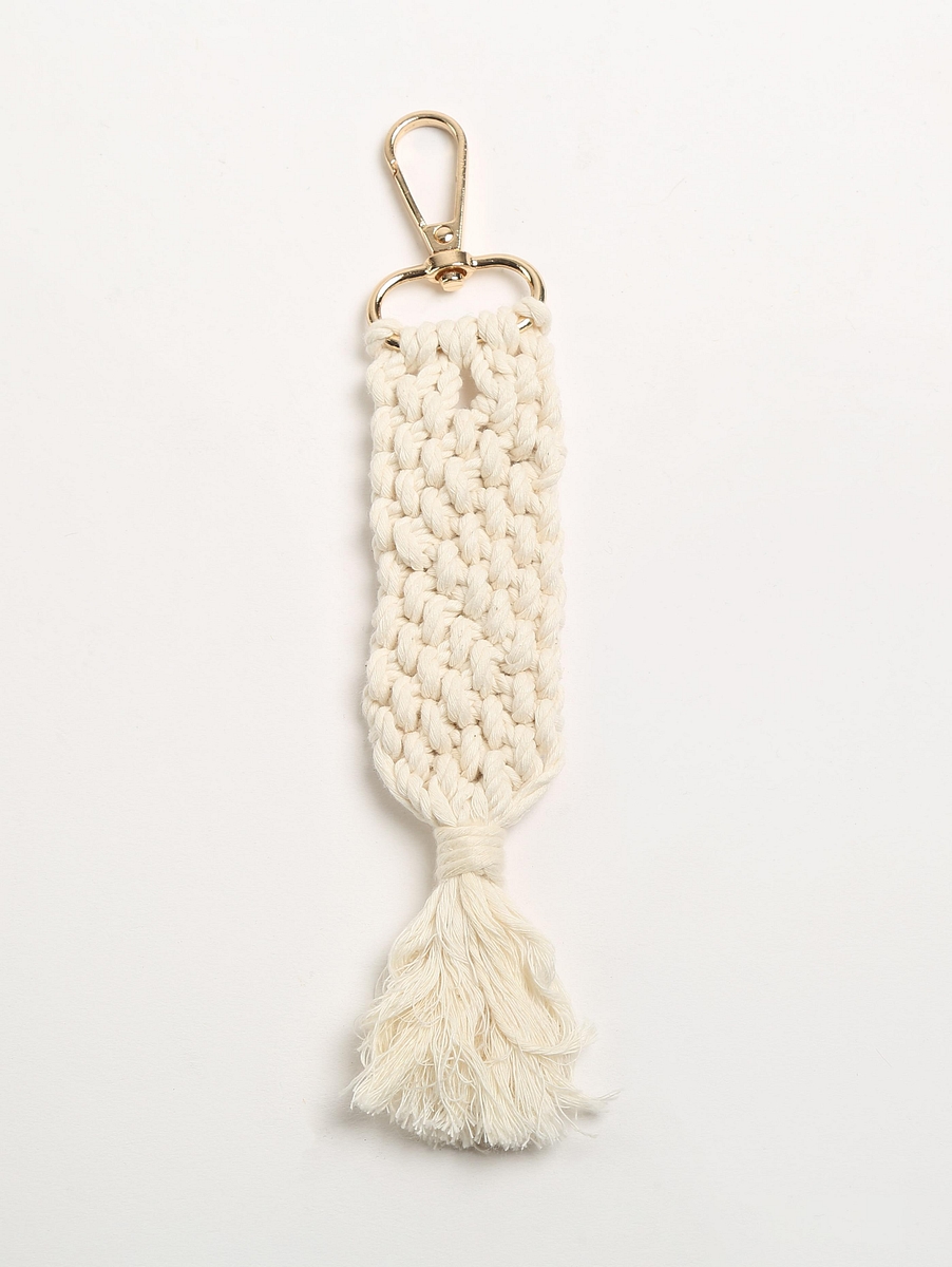 Macrame-White-Keychain-Pure-White