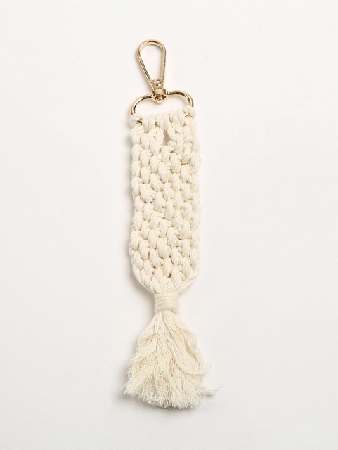 Macrame-White-Keychain-Pure-White