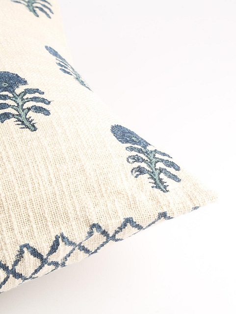 Blockprinted All Over Floral Cushion Cover 