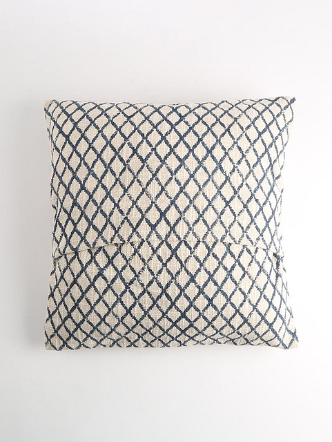 Blockprinted All Over Floral Cushion Cover 
