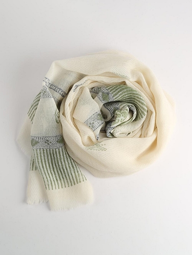 Blockprinted Woolen Stole
