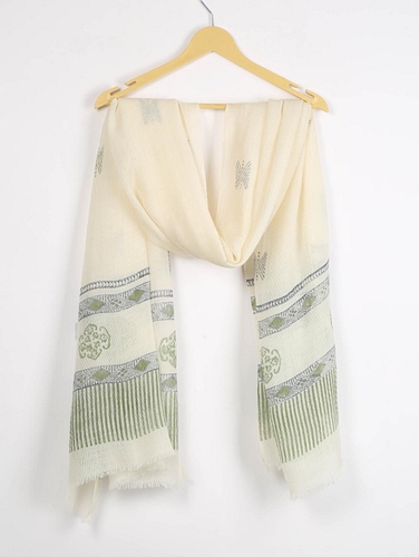 Blockprinted Woolen Stole