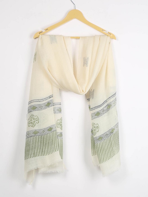 Blockprinted Woolen Stole