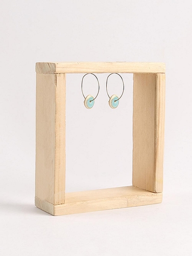 Ceramic Moon Earrings