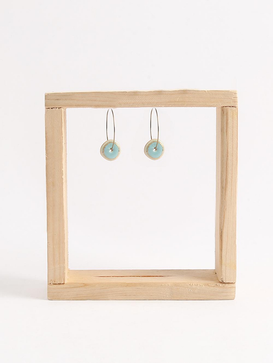 Ceramic Moon Earrings