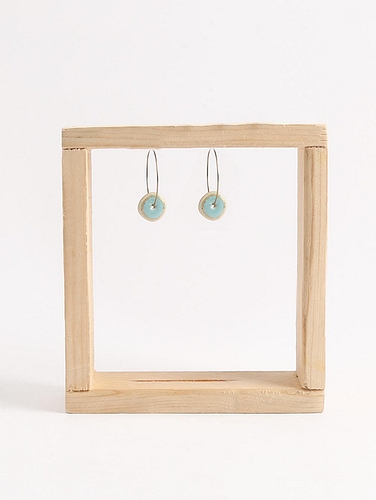 Ceramic Moon Earrings