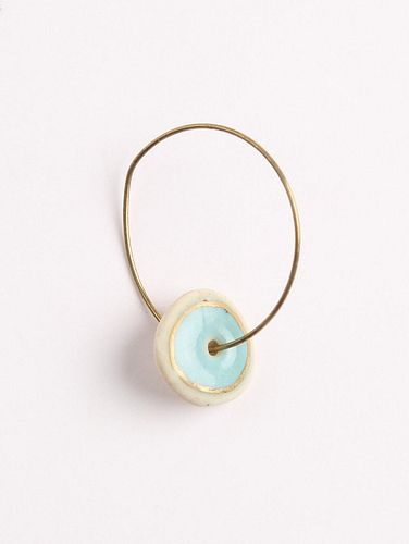 Ceramic Moon Earrings
