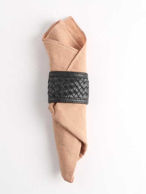 Criss-Cross Vegan Leather Napkin Ring