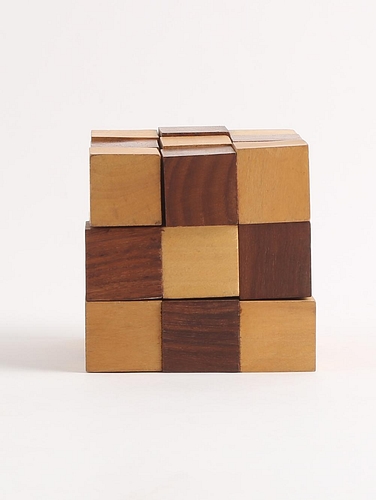 Cube Puzzle - Big Util Light Brown