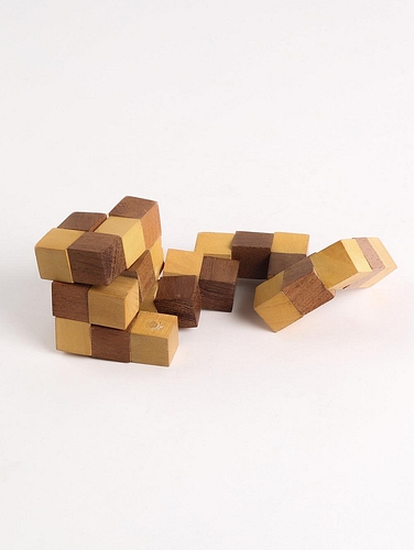 Cube Puzzle - Big Util Light Brown