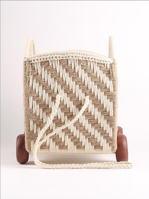 Ella Storage Basket Metallic Cream