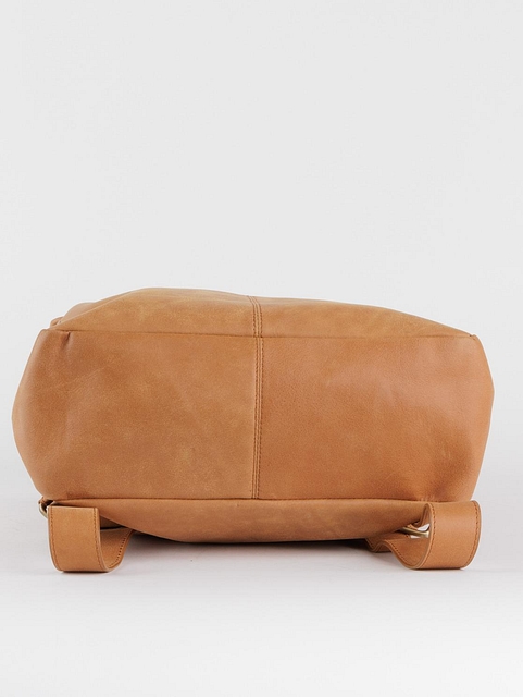 Tan-Brown-Leather-Backpack