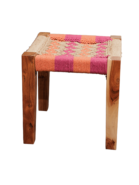 Textile-Waste-Wooden-Stool