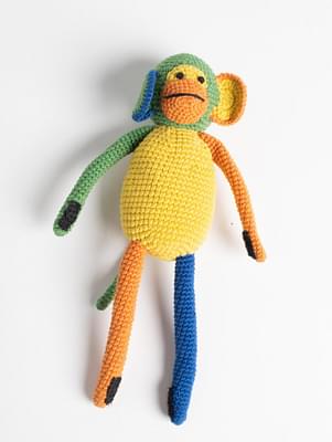 Multicolor-Monkey-Crochet-Toy-with-Velcro-Hands