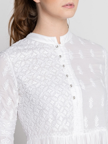 White-Chikankari-Cotton-Kurta