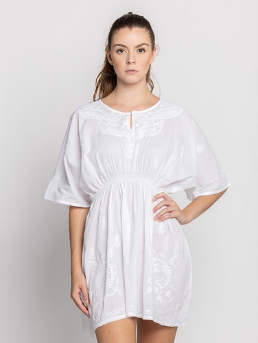 Embroidered-White-Cotton-Top-with-drawstring