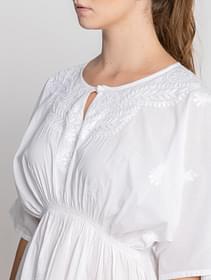 Embroidered-White-Cotton-Top-with-drawstring