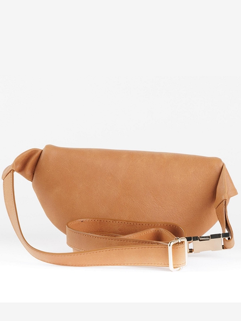 Tan leather fanny pack shop