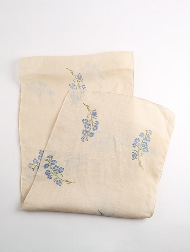 Hand Block Printed Linen Scarf