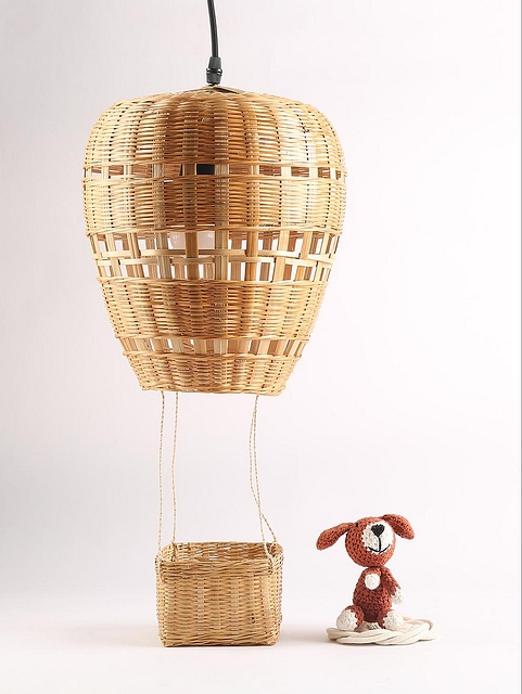 Kids Hot Air Balloon Lamp Util Light Brown