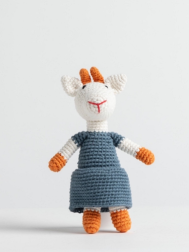 Goat-with-Dress-Crochet-Toy