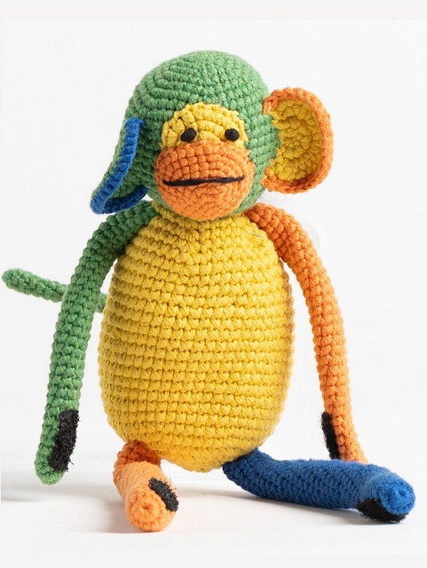 Multicolor-Monkey-Crochet-Toy-with-Velcro-Hands
