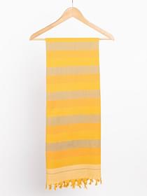 Orange-and-Brown-Striped-Organic-Cotton-Towel