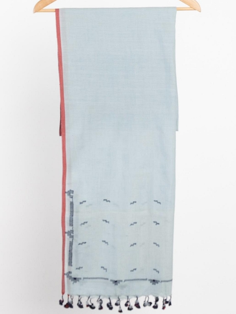 Jamdani-Weaving-Scarf-Blue