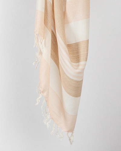 Beige-Pink-Stripe-Scarf