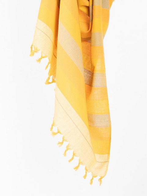 Orange-and-Brown-Striped-Organic-Cotton-Towel