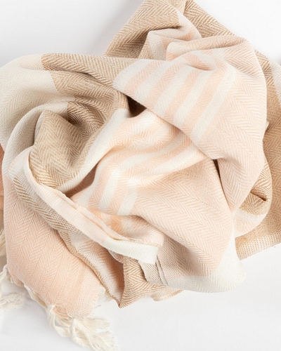 Beige-Pink-Stripe-Scarf