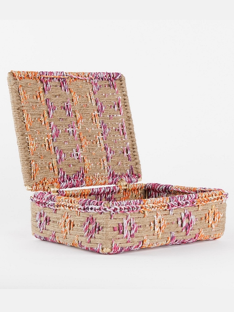 Jute-Upcycled-Fabric-Box-with-Lid