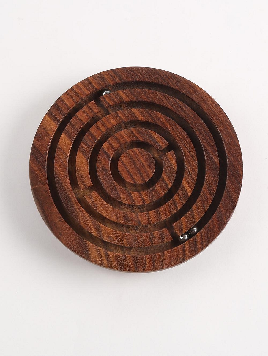 Wooden Concentric Circle Maze