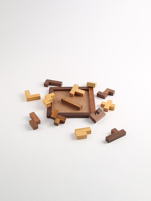 Wooden Tetris Puzzle