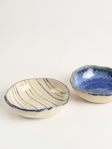 Ceramic Golden Striped Bowl