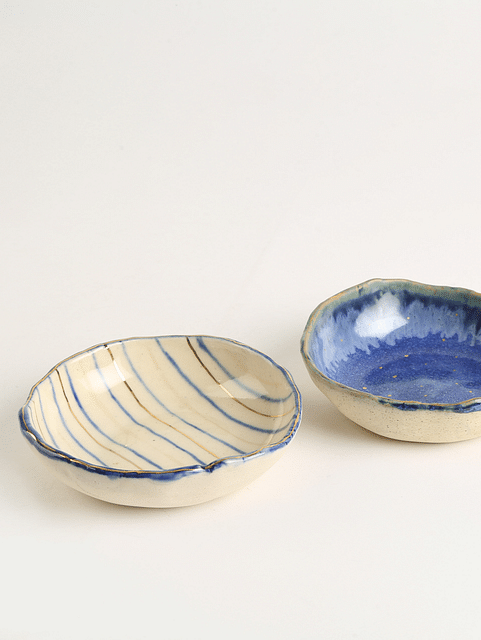 Ceramic Golden Striped Bowl