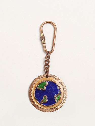 Copper Enamel Earthy Lapel Keychain