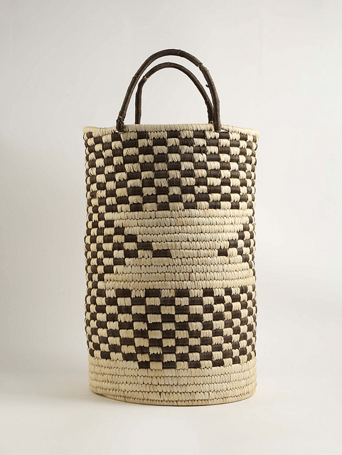Sabai grass laundry basket with handles