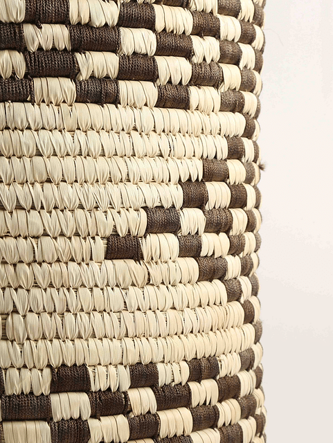 Sabai grass laundry basket with handles