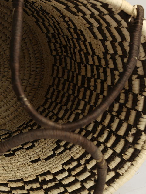 Sabai grass laundry basket with handles
