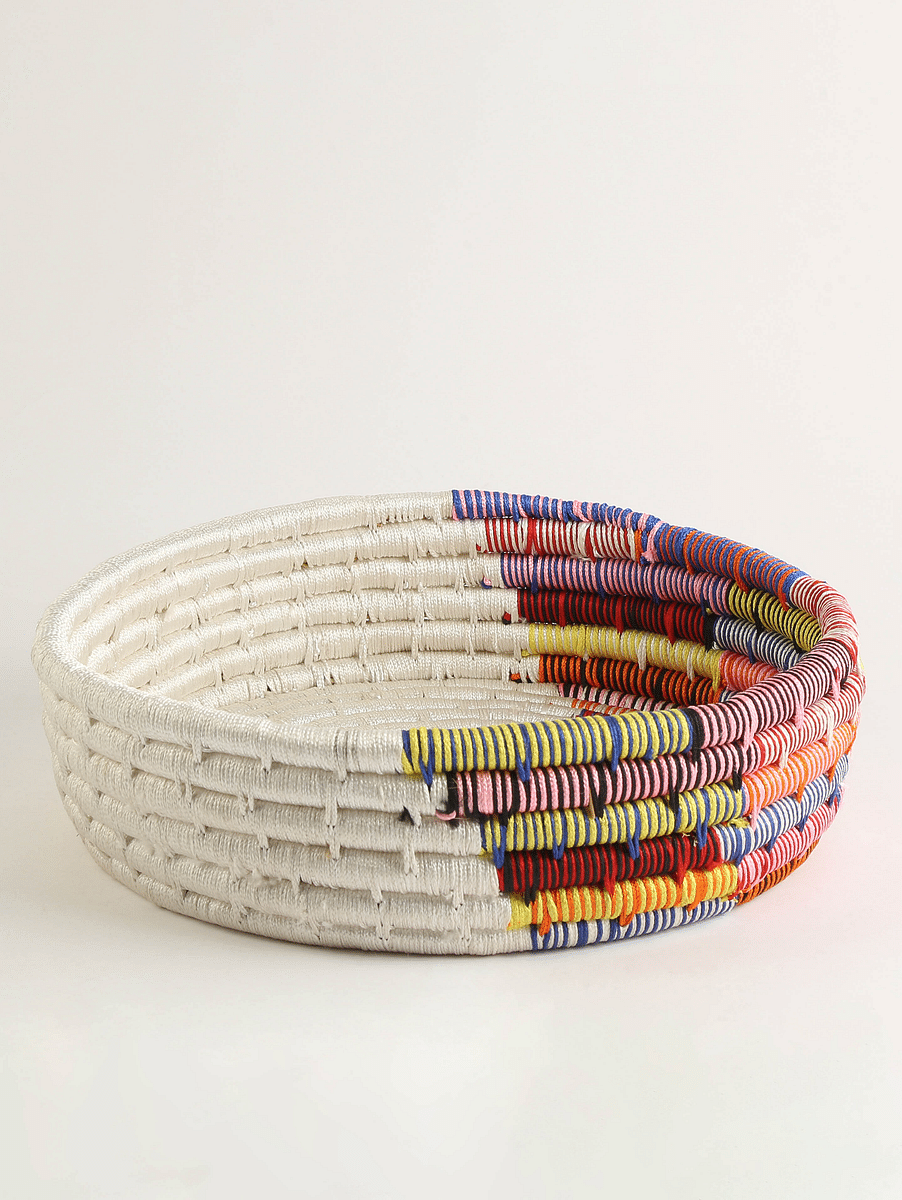 Sabai grass circular basket