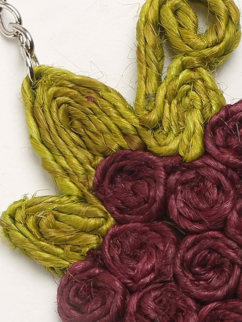 Jute Grapes Keychain