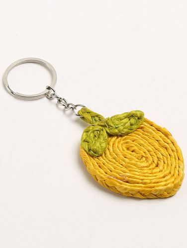 Jute Lemon Keychain