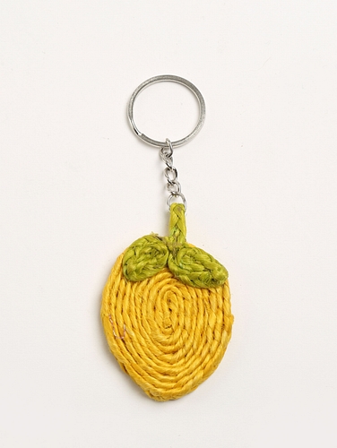 Jute Lemon Keychain