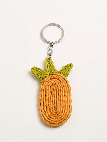 Jute Pineapple Keychain