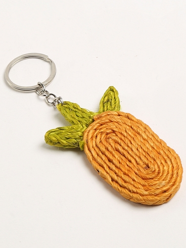 Jute Pineapple Keychain