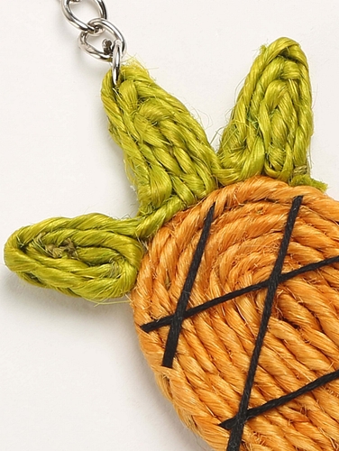 Jute Pineapple Keychain